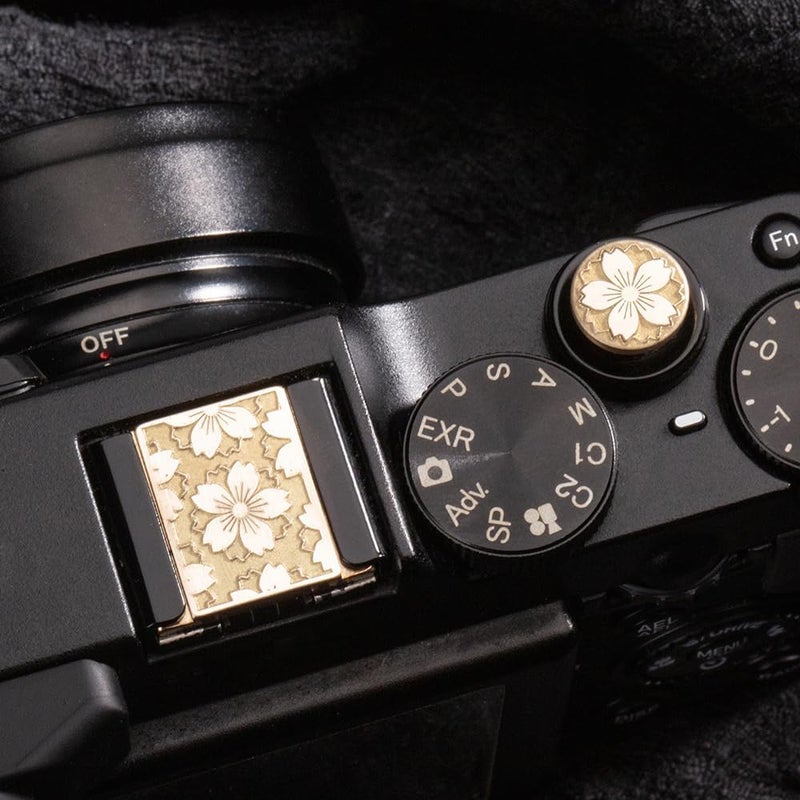 DBZZ Camera Metal Hot Shoe Cover Shutter Buttons Protector Set for Fujifilm XE4/XT5/XPRO2/XA7/X100V/X100F/XA5/XE3 (Shutter and hot Shoe) - Image 3